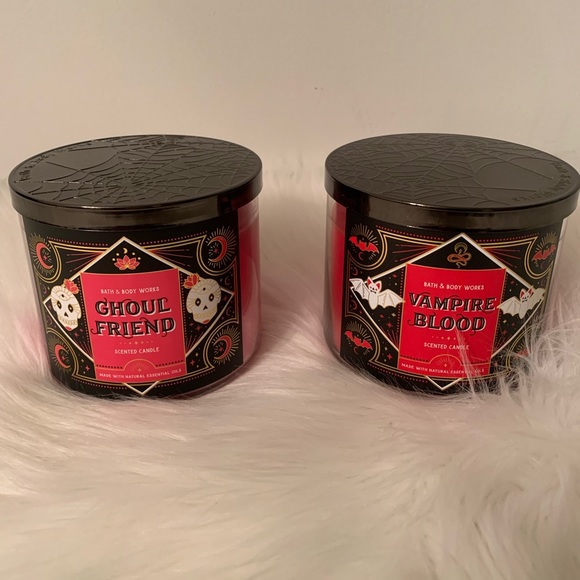 2 Halloween Candles Bath and Body Works 14.5 oz. Soy New! Smell Fantastic!